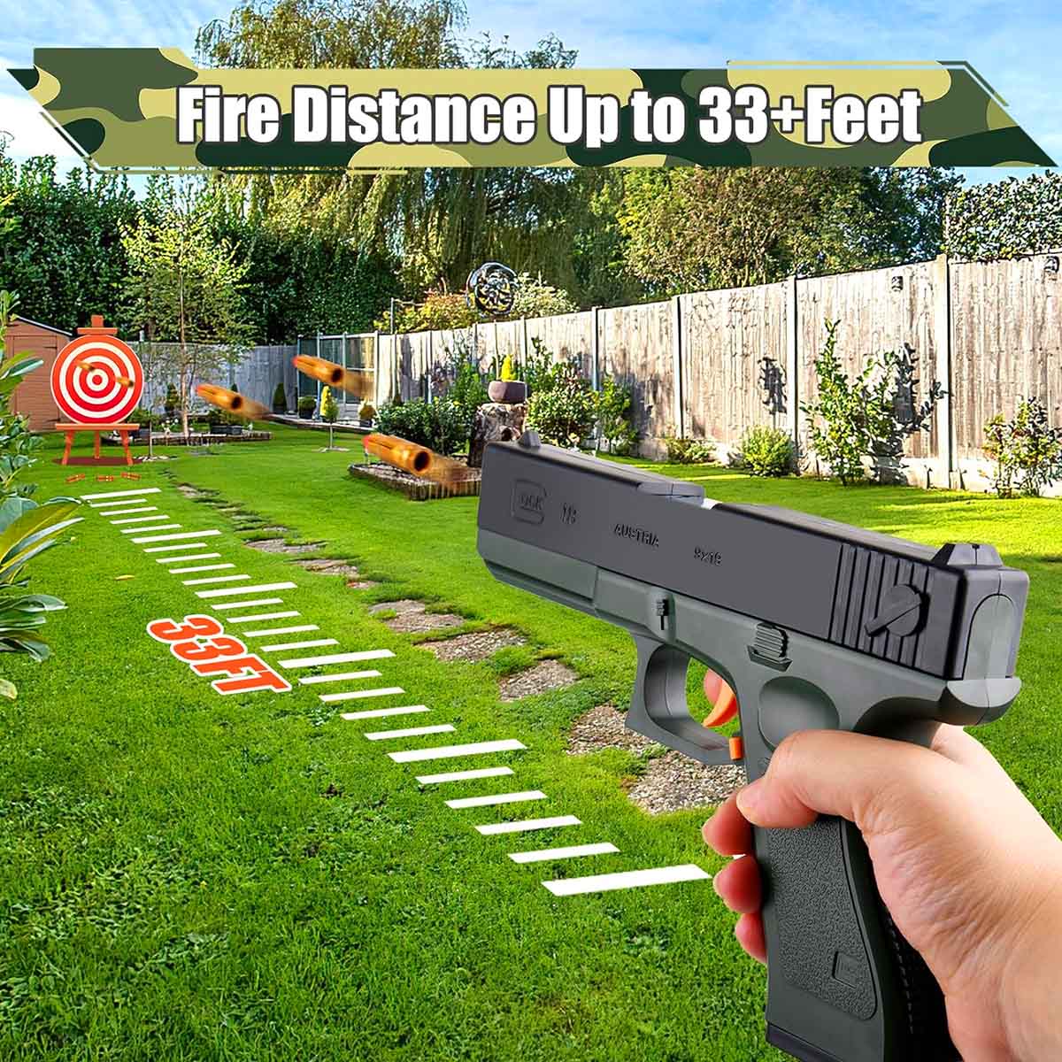 Glock Eject Mechanism Gun with Ejecting Toy Pistol for Kids