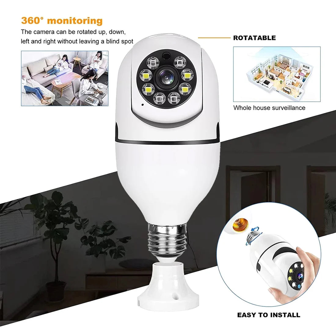 🎁 5G Wireless Wifi Light Bulb Security Camera 🔥LIMITED OFFER 18% OFF🔥