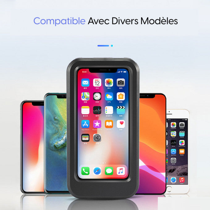 Phone Holder for Motorcycle and Bicycle, Waterproof 360° Rotation with Water-Resistant Screen.