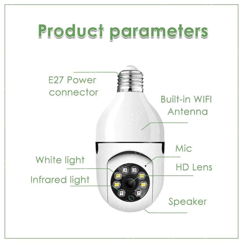 🎁 5G Wireless Wifi Light Bulb Security Camera 🔥LIMITED OFFER 18% OFF🔥