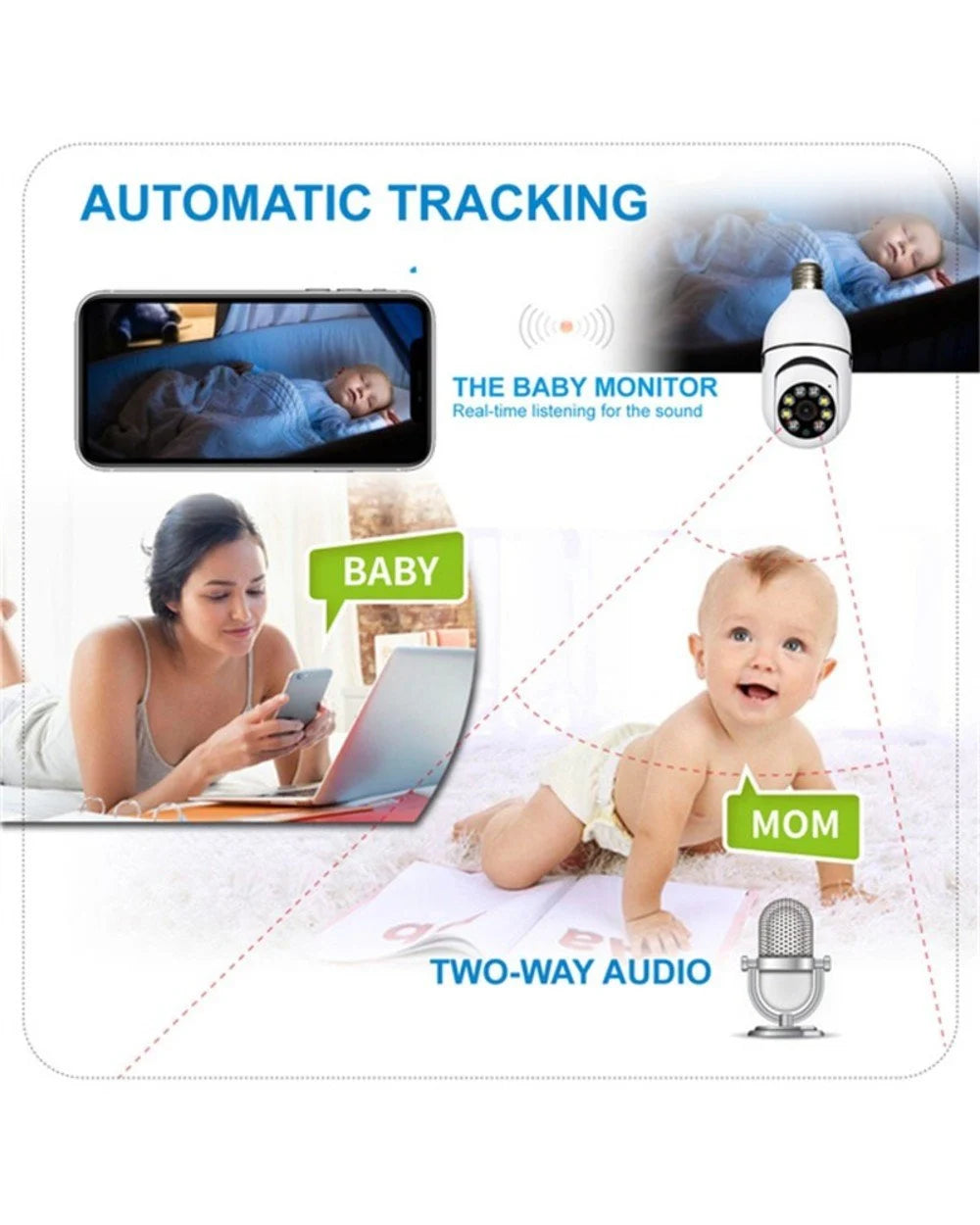 🎁 5G Wireless Wifi Light Bulb Security Camera 🔥LIMITED OFFER 18% OFF🔥