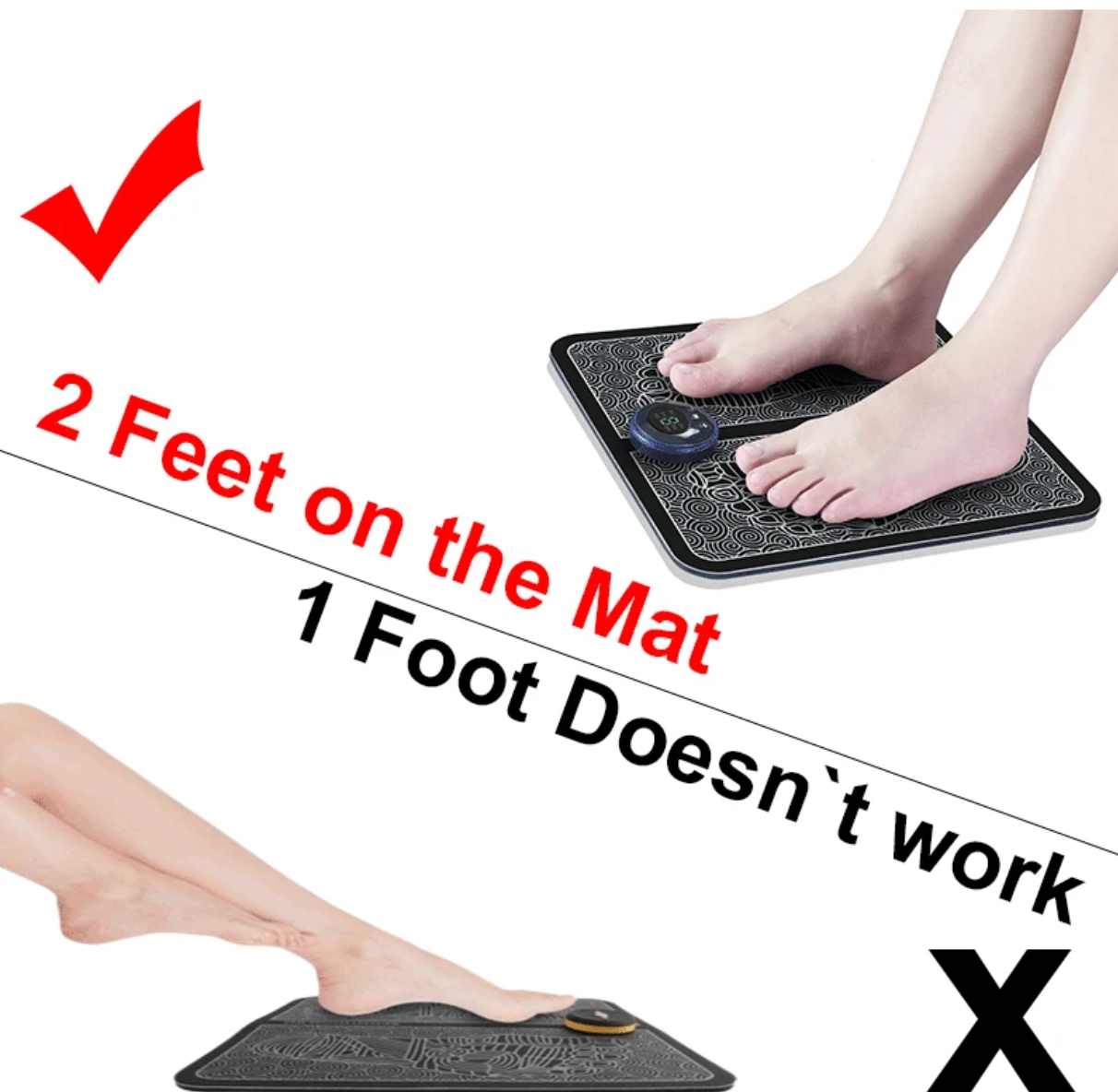 Foot Massager And Therapy Machine - Intelligent Acupuncture Foot Massage Pad Mat Muscle Stimulation